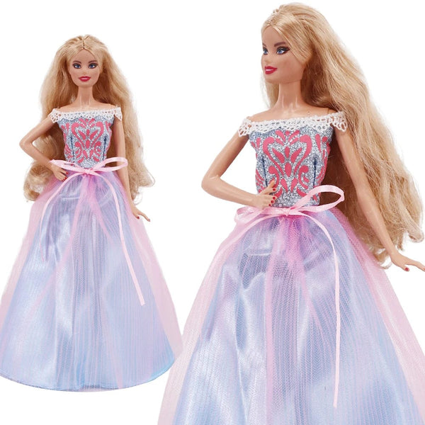 Planet Gates Pretty Doll Longuette Evening Dress For Barbie Doll Clothes Accessories,Toys For Girls,Birthday Present  Christmas Gift