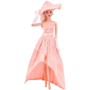 Planet Gates Pretty Doll Longuette Evening Dress For Barbie Doll Clothes Accessories,Toys For Girls,Birthday Present  Christmas Gift