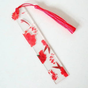Planet Gates Pretty Flower Acrylic Ruler Bookmarks with Tassels 14cm Ruler Bookmark Student Teacher Stationery School/office Supplies