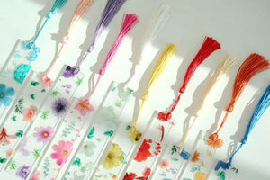 Planet Gates Pretty Flower Acrylic Ruler Bookmarks with Tassels 14cm Ruler Bookmark Student Teacher Stationery School/office Supplies