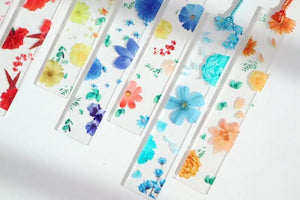 Planet Gates Pretty Flower Acrylic Ruler Bookmarks with Tassels 14cm Ruler Bookmark Student Teacher Stationery School/office Supplies