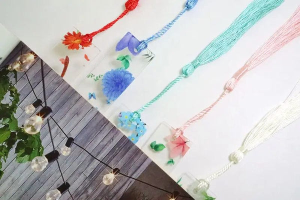 Planet Gates Pretty Flower Acrylic Ruler Bookmarks with Tassels 14cm Ruler Bookmark Student Teacher Stationery School/office Supplies