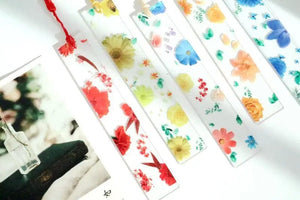 Planet Gates Pretty Flower Acrylic Ruler Bookmarks with Tassels 14cm Ruler Bookmark Student Teacher Stationery School/office Supplies