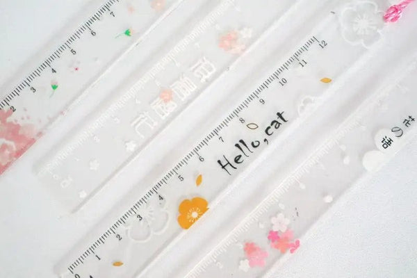 Planet Gates Pretty Flower Acrylic Ruler Bookmarks with Tassels 14cm Ruler Bookmark Student Teacher Stationery School/office Supplies