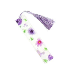 Planet Gates Pretty Flower Acrylic Ruler Bookmarks with Tassels 14cm Ruler Bookmark Student Teacher Stationery School/office Supplies