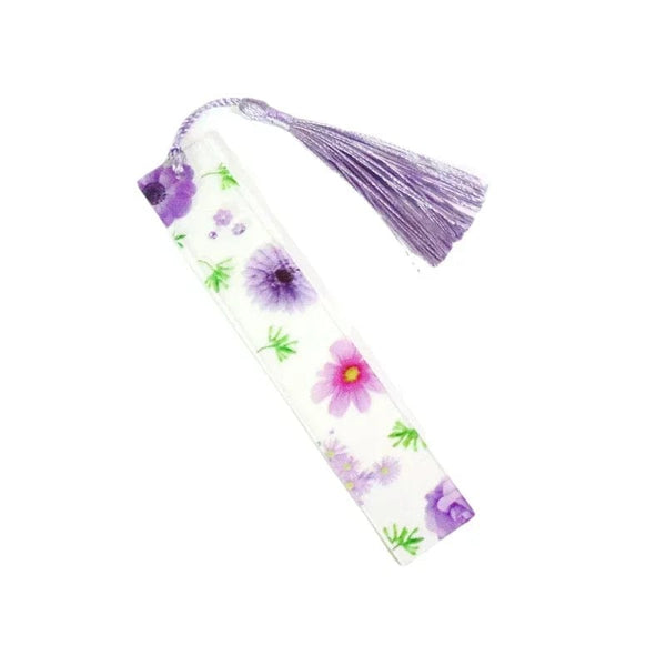 Planet Gates Pretty Flower Acrylic Ruler Bookmarks with Tassels 14cm Ruler Bookmark Student Teacher Stationery School/office Supplies