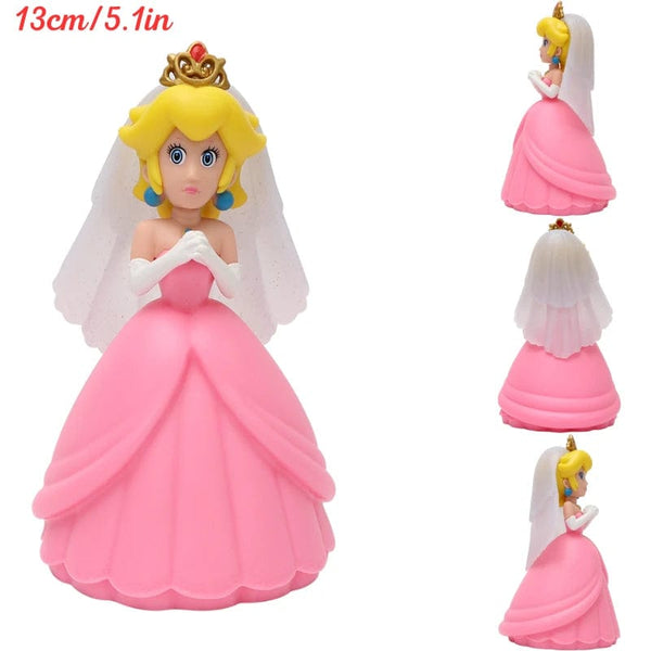 Planet Gates Princess peach 6 Styles Mario Bros Princess Peach Rosalina Daisy Action Figures Toys Cute Anime Pauline Creative Collectible PVC Model Dolls