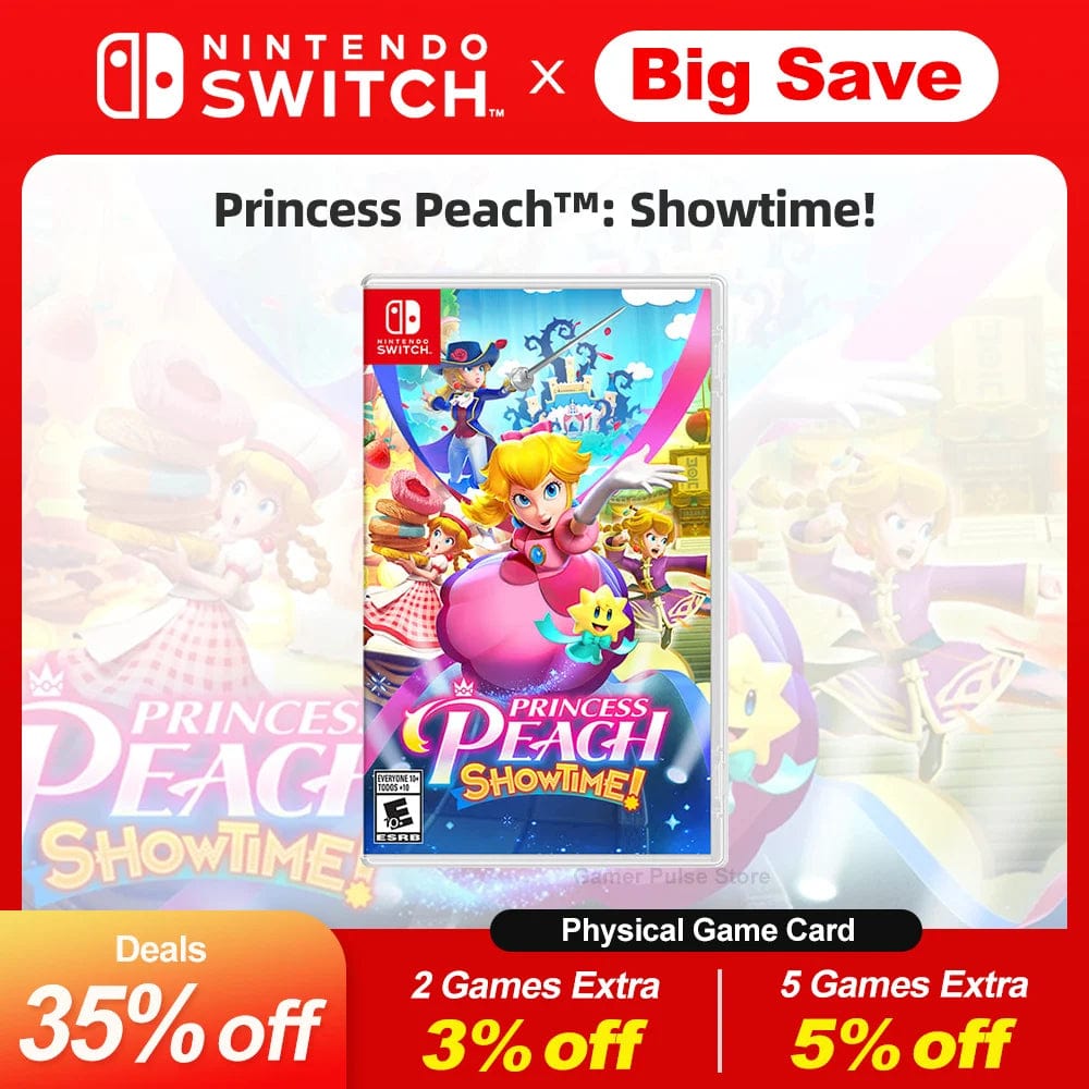 Planet Gates Princess Peach : Showtime! Nintendo Switch Game Deals 100% Official Original Physical Game Card for Nintendo Switch OLED Lite