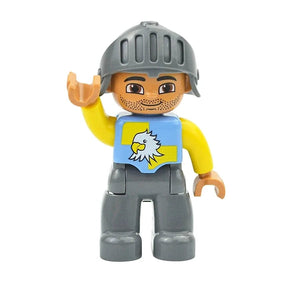 Planet Gates Prisoner B Figures Dolls Big Size Building Blocks Family Action Workers Doctor Police Farmer Compatible Large Bricks Duploes Kid Toys