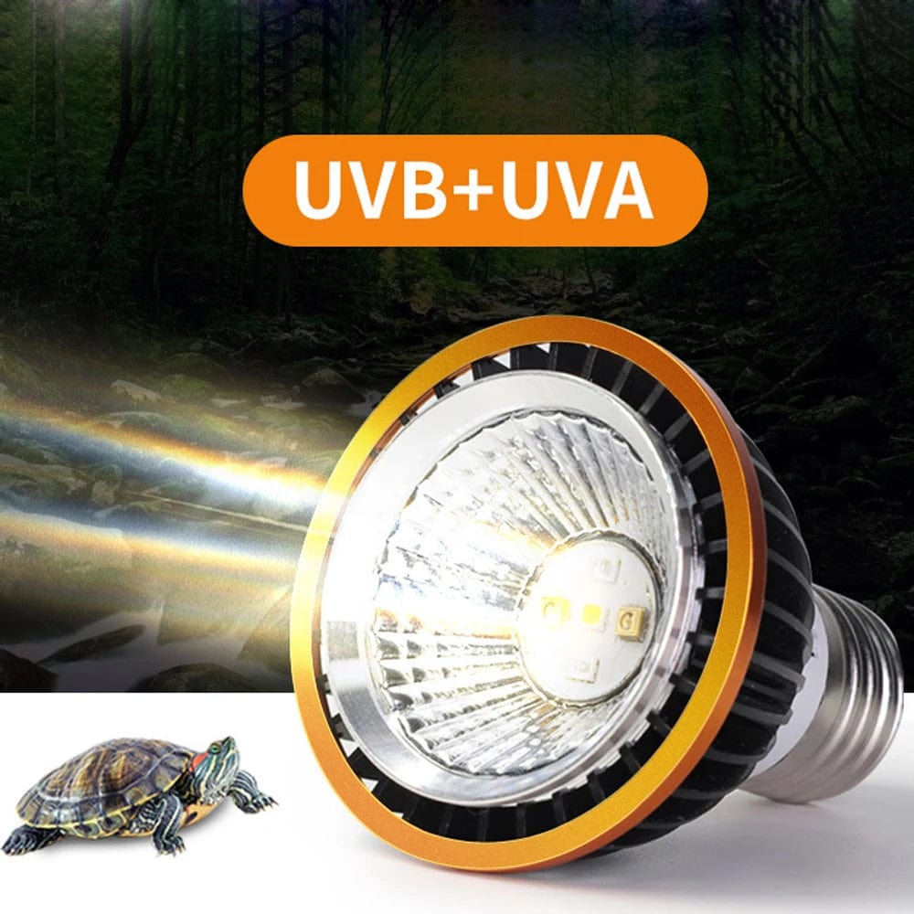 Planet Gates Professional 3W Reptile Lamp UVA UVB5.0 UVB10.0 Lmap LED Bulb Turtle Tortoise Lizard Basking Sunlight UVB Bulb Lighting