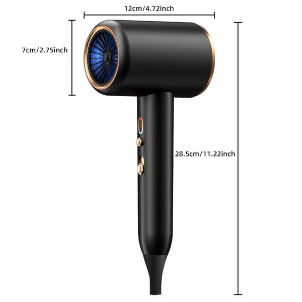 Planet Gates Professional Hair Dryer Hot Cold Wind Air Brush Hairdryer Negative Lonic Blow Dryer  Strong PowerDryer Salon Tool 2400W 3th Gear