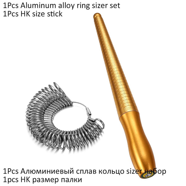 Planet Gates Professional Ring Enlarger Stick Mandrel Handle Hammers Ring Sizer Finger Measuring Stick For DIY Jewelry Making Measuring Tools