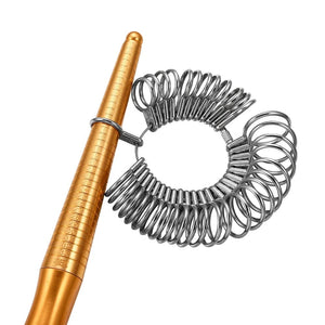 Planet Gates Professional Ring Enlarger Stick Mandrel Handle Hammers Ring Sizer Finger Measuring Stick For DIY Jewelry Making Measuring Tools