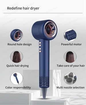 Planet Gates Professional Super Hair Dryer Negative Ion Quick Dry Leafless Hair dryers Salon Home Appliances Constant Temperature Hair Care