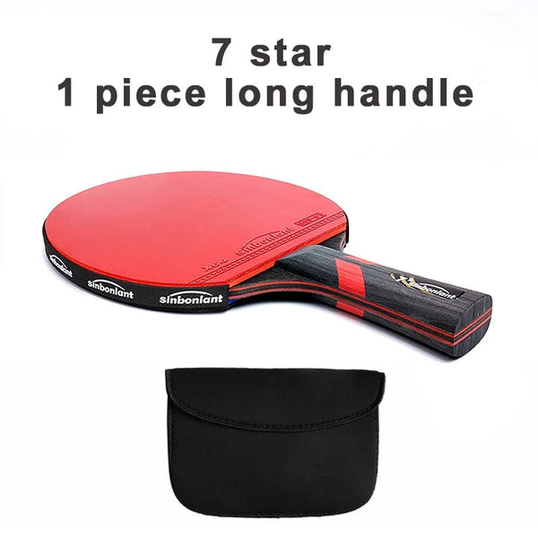 Planet Gates Professional Tennis Table Racket Short Long Handle Carbon Blade Rubber With Double Face Pimples In Ping Pong Rackets With Case