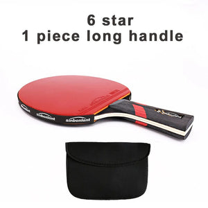 Planet Gates Professional Tennis Table Racket Short Long Handle Carbon Blade Rubber With Double Face Pimples In Ping Pong Rackets With Case