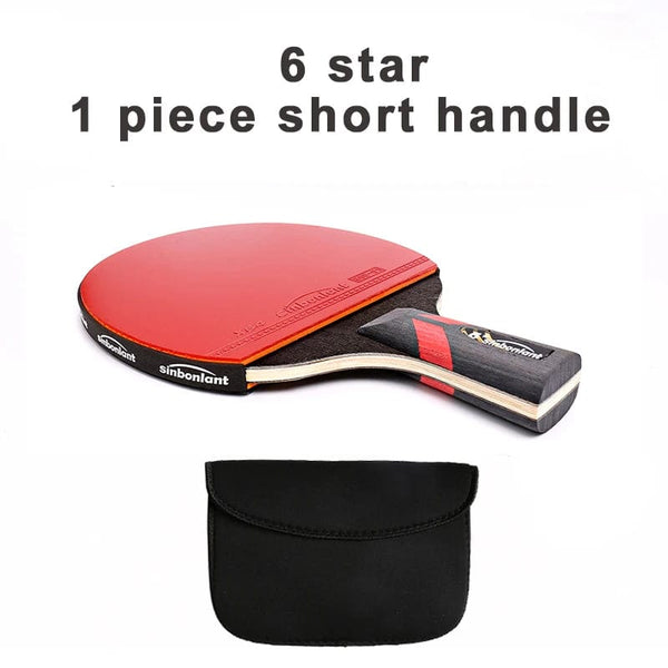 Planet Gates Professional Tennis Table Racket Short Long Handle Carbon Blade Rubber With Double Face Pimples In Ping Pong Rackets With Case