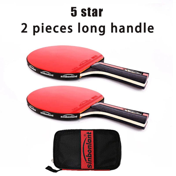 Planet Gates Professional Tennis Table Racket Short Long Handle Carbon Blade Rubber With Double Face Pimples In Ping Pong Rackets With Case