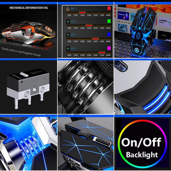 Planet Gates Professional USB Wired Gaming Mouse 6 Button 3200DPI LED Optical Computer Mouse Game Mice Silent Mouse Mause For PC laptop Gamer