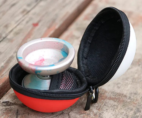 Planet Gates Professional YoYo bag EDC smooth Leather Velvet belt hang key ring Case. For  yoyo  under 44.5X57mm