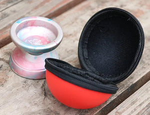 Planet Gates Professional YoYo bag EDC smooth Leather Velvet belt hang key ring Case. For  yoyo  under 44.5X57mm