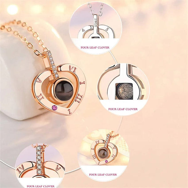 Planet Gates Projection Necklace 100 Languages I Love You Pendant Necklaces For Lover Girlfriend 2022 Creative Couple Romantic Jewelry Gifts
