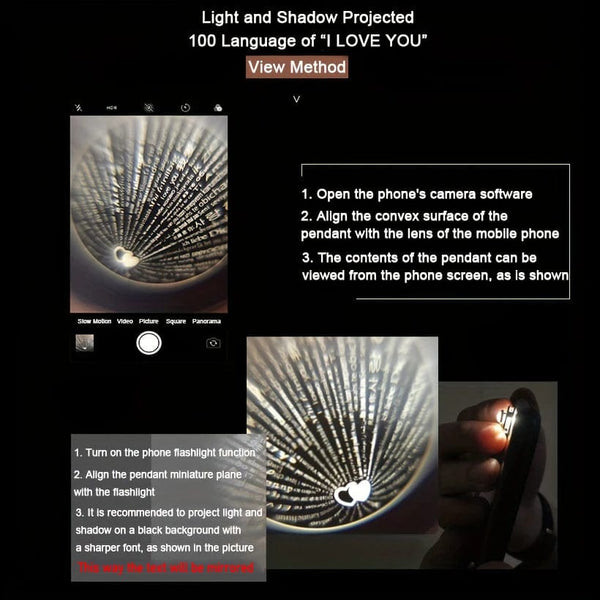 Planet Gates Projection Necklace 100 Languages I Love You Pendant Necklaces For Lover Girlfriend 2022 Creative Couple Romantic Jewelry Gifts