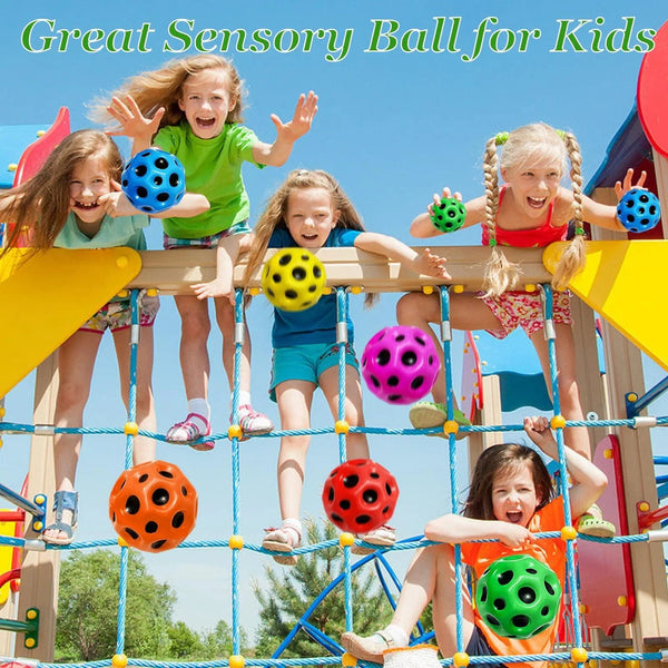 Planet Gates PU Foam Solid Porous Bouncing Space Ball Super High Pop Bouncing Ball to Improve Hand-Eye Coordination Children Toy Jumping Ball