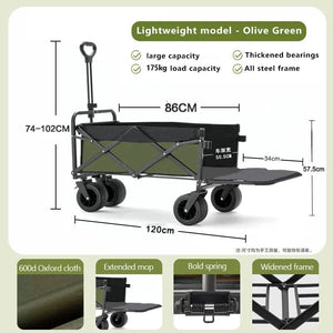 Planet Gates Pull Cart 8in / CHINA Trolley Folding Cart With Wheels Foldable Camping Carts Outdoor Portable Shopping Push Cart Dolly Handcart Wagon Basket Cart