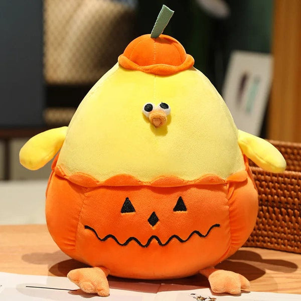 Planet Gates pumpkin chick aw / 45cm-60cm Cute Cartoon Holiday Plush Toy Pumpkin Bear Rabbit Pig Chick Doll Pillow Accompanies Decompression Toy Birthday Halloween Gift