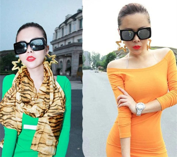 Planet Gates Punk Gold Sliver Color Bamboo Hoop Earrings For Women Geometric Big Round Circle Bamboo Earings Bijoux Hip Hop Party Jewelry