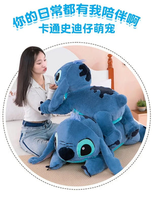 Planet Gates Puppy Stitch Doll Blue Stitch Plush Long Pillow Toys Girl Sleeping Leg Clamping Plushies Doll Children's Birthday Pillow Gift