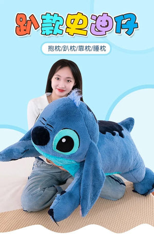 Planet Gates Puppy Stitch Doll Blue Stitch Plush Long Pillow Toys Girl Sleeping Leg Clamping Plushies Doll Children's Birthday Pillow Gift