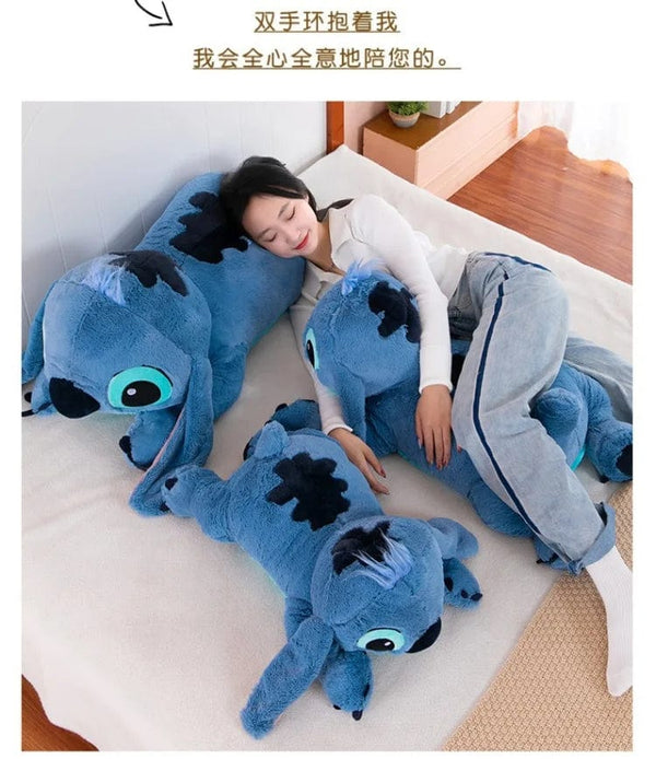 Planet Gates Puppy Stitch Doll Blue Stitch Plush Long Pillow Toys Girl Sleeping Leg Clamping Plushies Doll Children's Birthday Pillow Gift