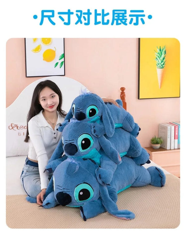 Planet Gates Puppy Stitch Doll Blue Stitch Plush Long Pillow Toys Girl Sleeping Leg Clamping Plushies Doll Children's Birthday Pillow Gift