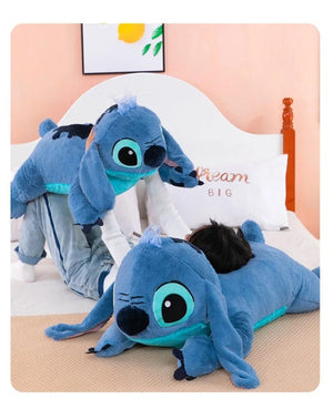 Planet Gates Puppy Stitch Doll Blue Stitch Plush Long Pillow Toys Girl Sleeping Leg Clamping Plushies Doll Children's Birthday Pillow Gift