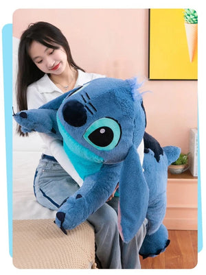 Planet Gates Puppy Stitch Doll Blue Stitch Plush Long Pillow Toys Girl Sleeping Leg Clamping Plushies Doll Children's Birthday Pillow Gift