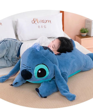 Planet Gates Puppy Stitch Doll Blue Stitch Plush Long Pillow Toys Girl Sleeping Leg Clamping Plushies Doll Children's Birthday Pillow Gift