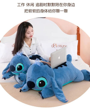 Planet Gates Puppy Stitch Doll Blue Stitch Plush Long Pillow Toys Girl Sleeping Leg Clamping Plushies Doll Children's Birthday Pillow Gift