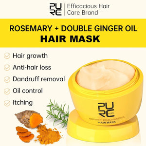 Planet Gates PURC Rosemary Oil Hair Mask for Hair Growth Ginger Oil Hair Loss Treatment Anti-Dandruff Smoothing Cream Hair Care Products
