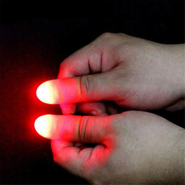 Planet Gates Pure color / CHINA 2PCS Magic Trick Fingers Thumbs with LED Battery Powered Magic Props Halloween Magic Trick Fingers Thumbs Party Toys for Child