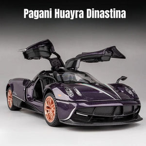 Planet Gates Purple 1/32 Pagani Huayra Roadster Zonda Dinastia Miniature Toy Car JKM Diecast Super Sport Model Sound & Light Collection Pull Back