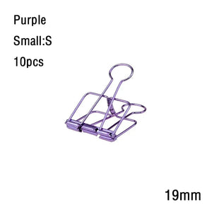 Planet Gates purple  10PCS 2-10 Pcs Paper Clip Sliver Rose Gold Binder Clips Page Holder Office Study Binder Clips Photo Clamp Office School Desk Organizer