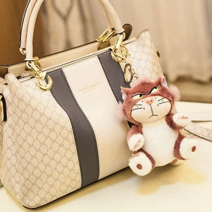 Planet Gates Purple 12cm Lovely Disney Lucifer Plush keychain Doll Kawaii Bag Pendant Plush Stuffed Toy Backpack Pendant Birthday Gift For Children