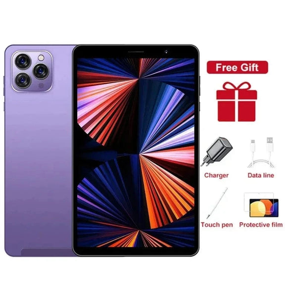 Planet Gates purple / 16GB 512GB 2025 Pad Tab 14 8 inch Android 12 16GB Ram 1TB Rom Dual SIM 10 Core Dimensity 9000 WPS GPS Bluetooth 10000mAh Original Tablet