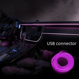 Planet Gates Purple / 1pc 1pc 300cm New Car Ambient Light Cold Light Cable Universal High Brightness LED Decoration USB Contactless EL Cold Light Cable For Emitting Light