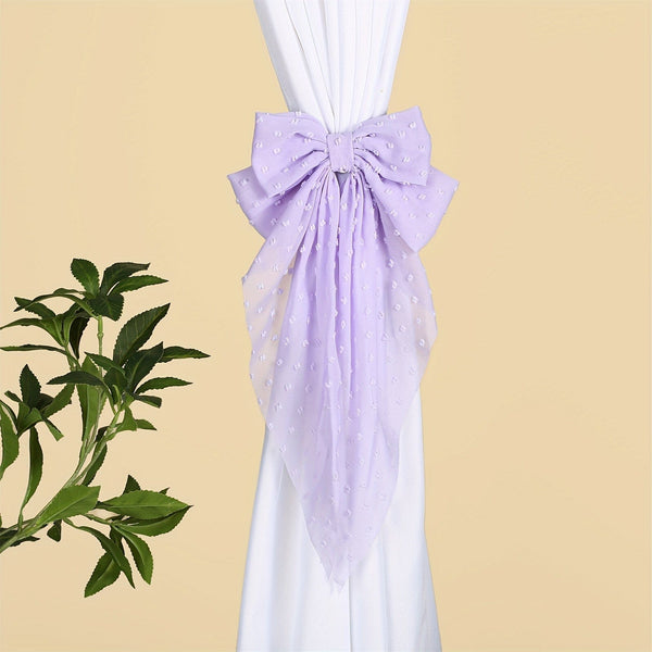 Planet Gates Purple 1pc Fabric Bow Decor Curtain Tieback, Metal Curtain Clip, Curtain Buckle For Home Decoration, Curtain Accessories