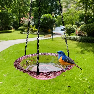 Planet Gates Purple 1pc Hanging Bird Feeder, Birdbath For Outdoor, Garden Decor, Yard, Farm, Hummingbird
