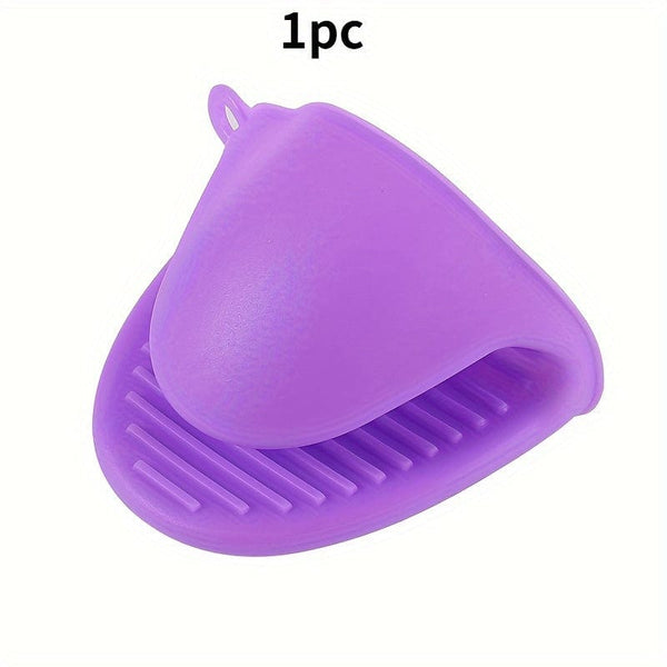 Planet Gates Purple 1pc Heat-Resistant Silicone Oven Glove - Perfect for Baking & Grilling!