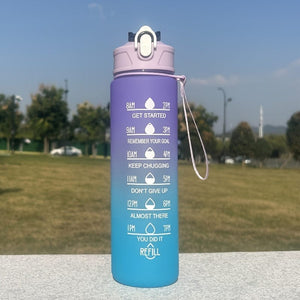 Planet Gates Purple 1pc, Motivational Water Bottle, 750ml/25oz BPA Free Water Bottles, Sports Water Cups, Portable Drinking Cups, Summer Drinkware, For Outdoor Camping, Hiking, Fitness, Birthday Gifts